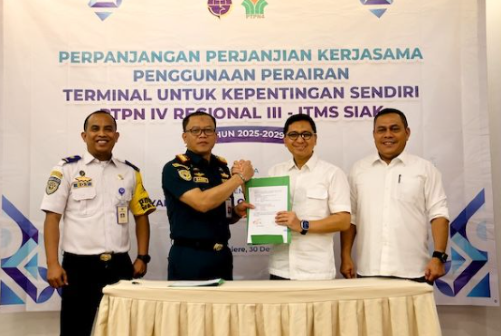 PTPN IV Optimalisasi Efisiensi Delivery CPO melalui Terminal Pelabuhan TUKS ITMS Siak