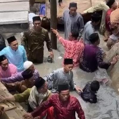 Dermaga Ambruk di Pelabuhan Tajur Resun Lingga, Dua Remaja Luka Ringan