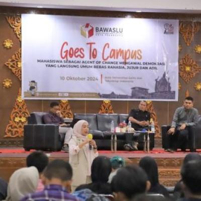 Bawaslu Pekanbaru Gelar Sosialisasi Pengawasan Partisipatif di Universitas Sains dan Teknologi Indonesia