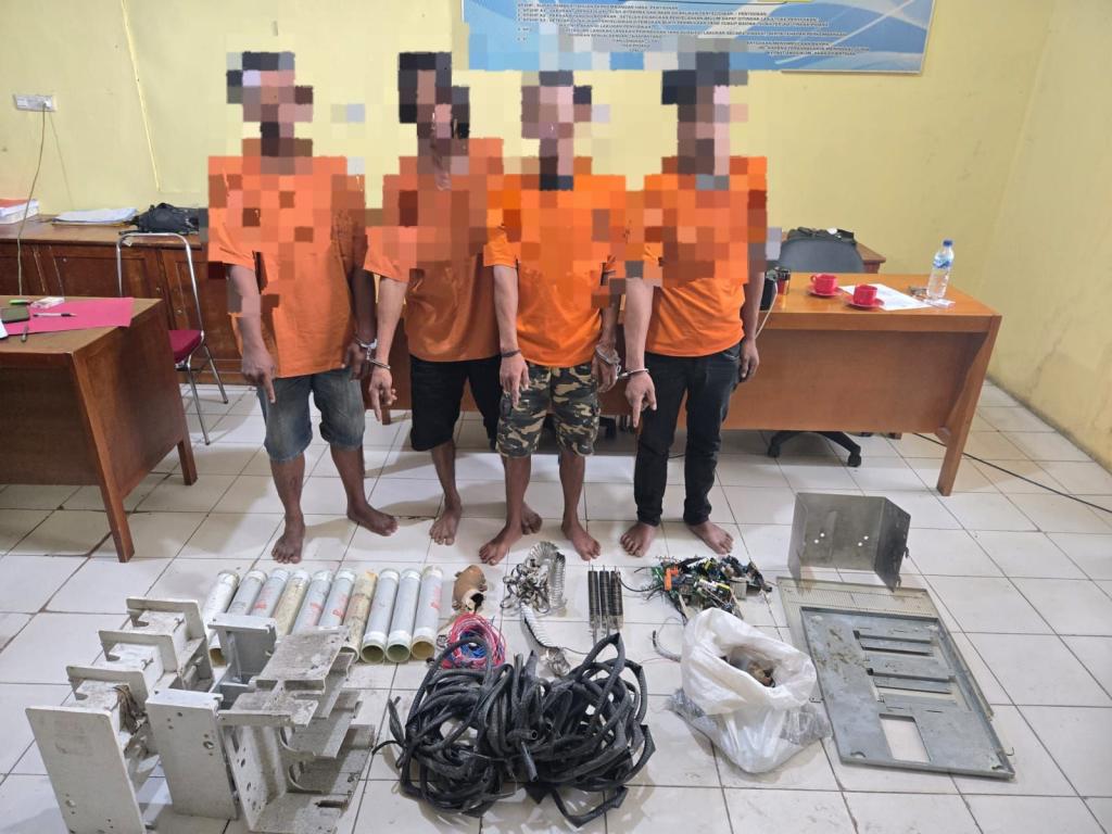 Pencurian Aset PT PHR di Tapung Terungkap, Polisi Amankan 4 Pelaku